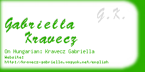 gabriella kravecz business card